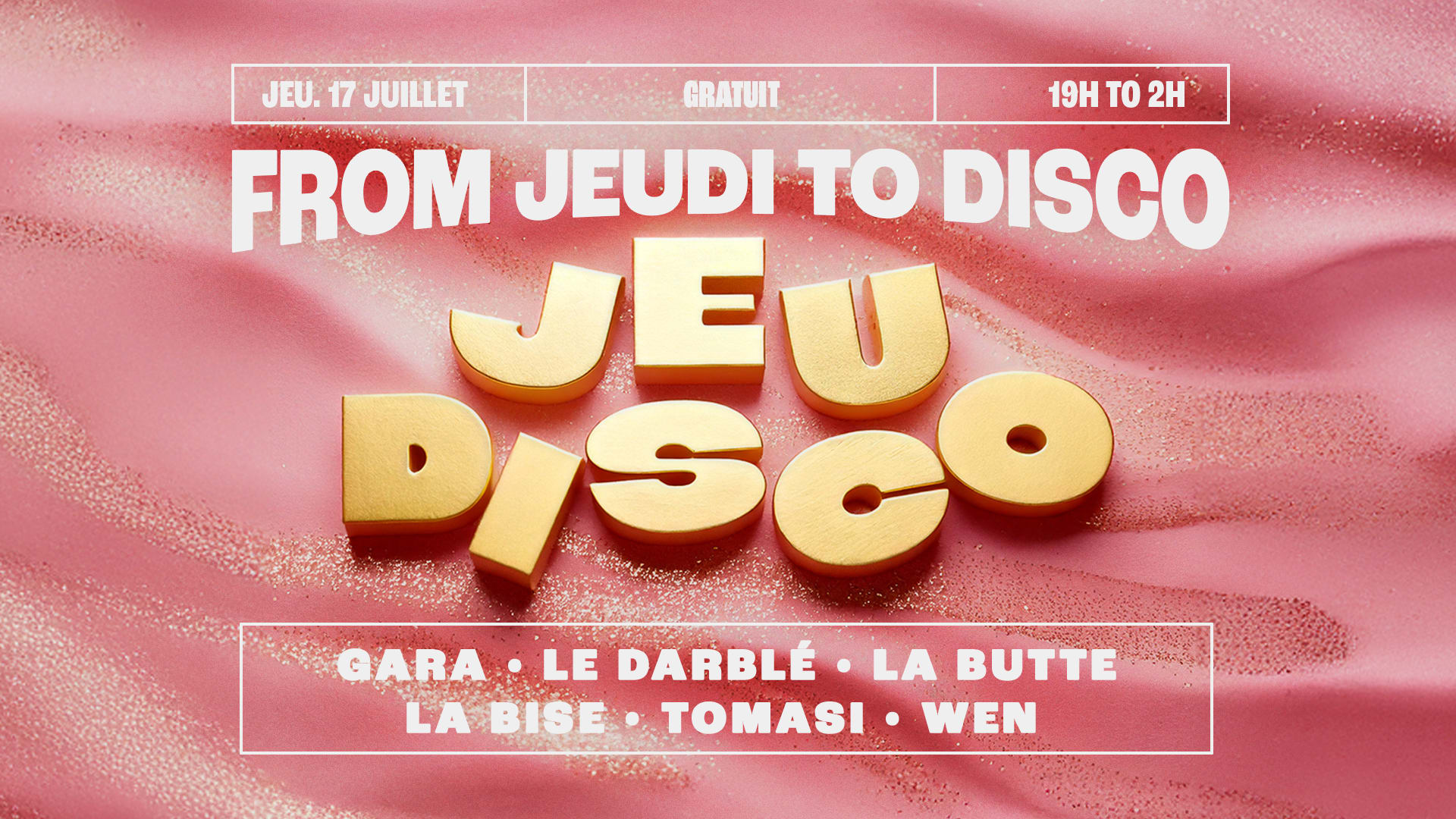 Jeudisco - Free Open Air & Night !