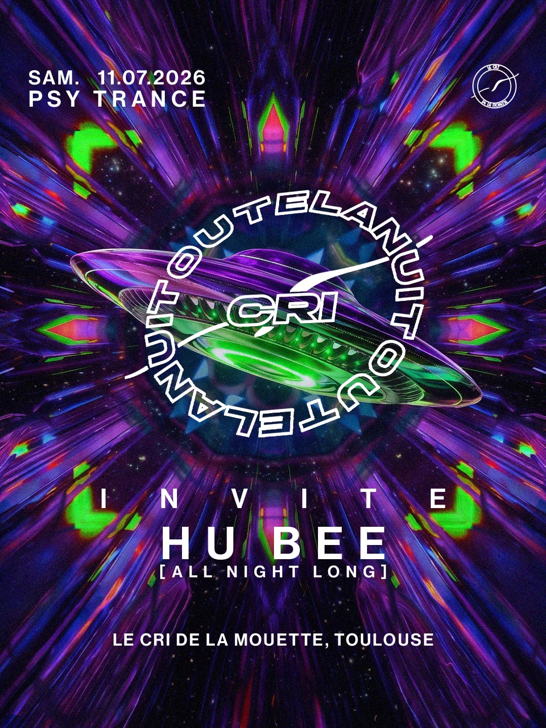 Cri Toute La Nuit Inv. Hu Bee All Night Long (Psytrance)