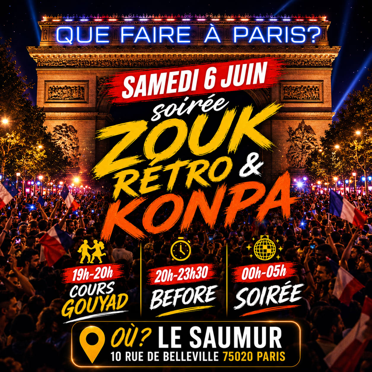 Soirée Rétro Zouk, Konpa Et Gouyad