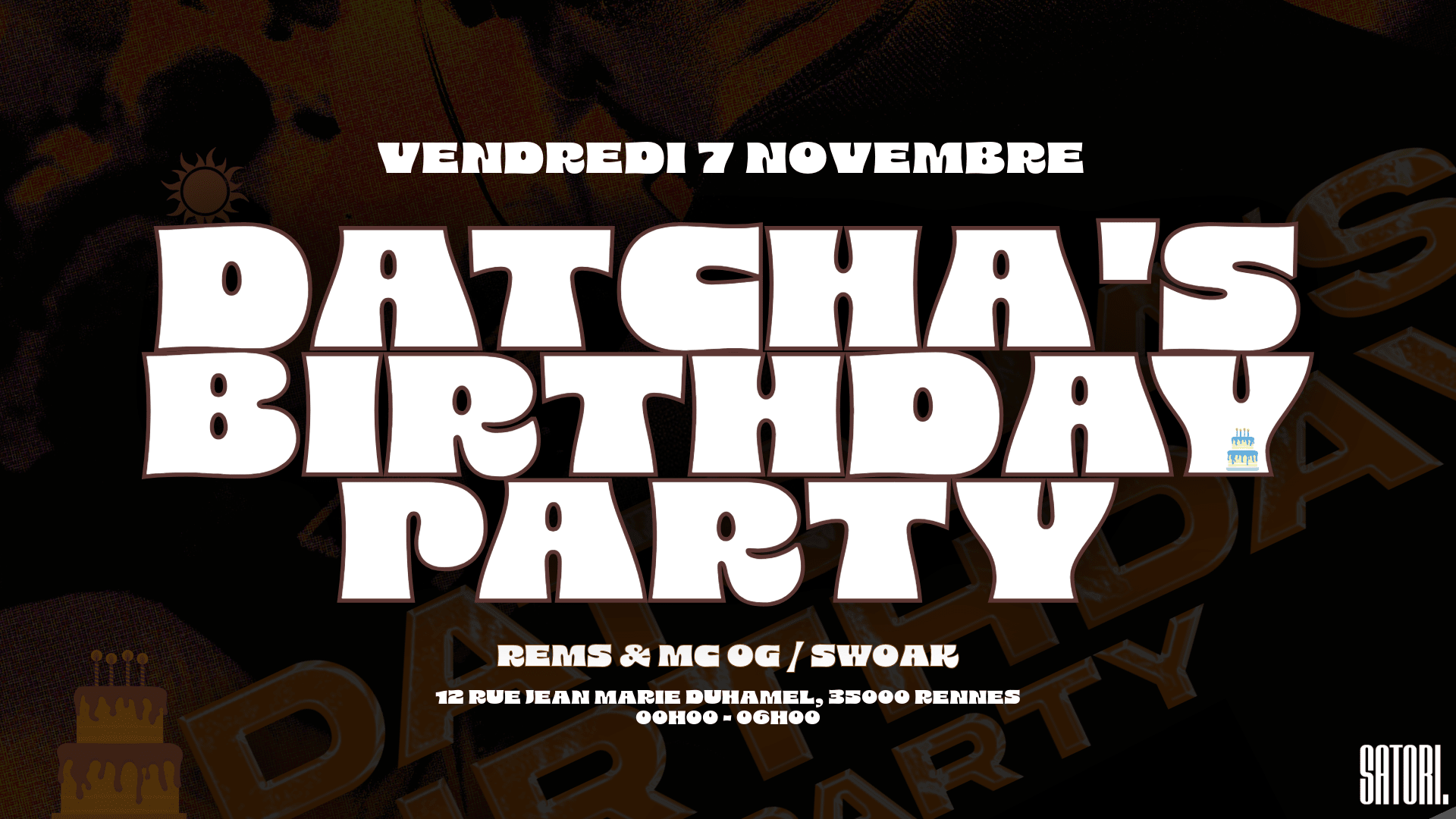 Datcha's Birthday Party - Vendredi 07 Novembre