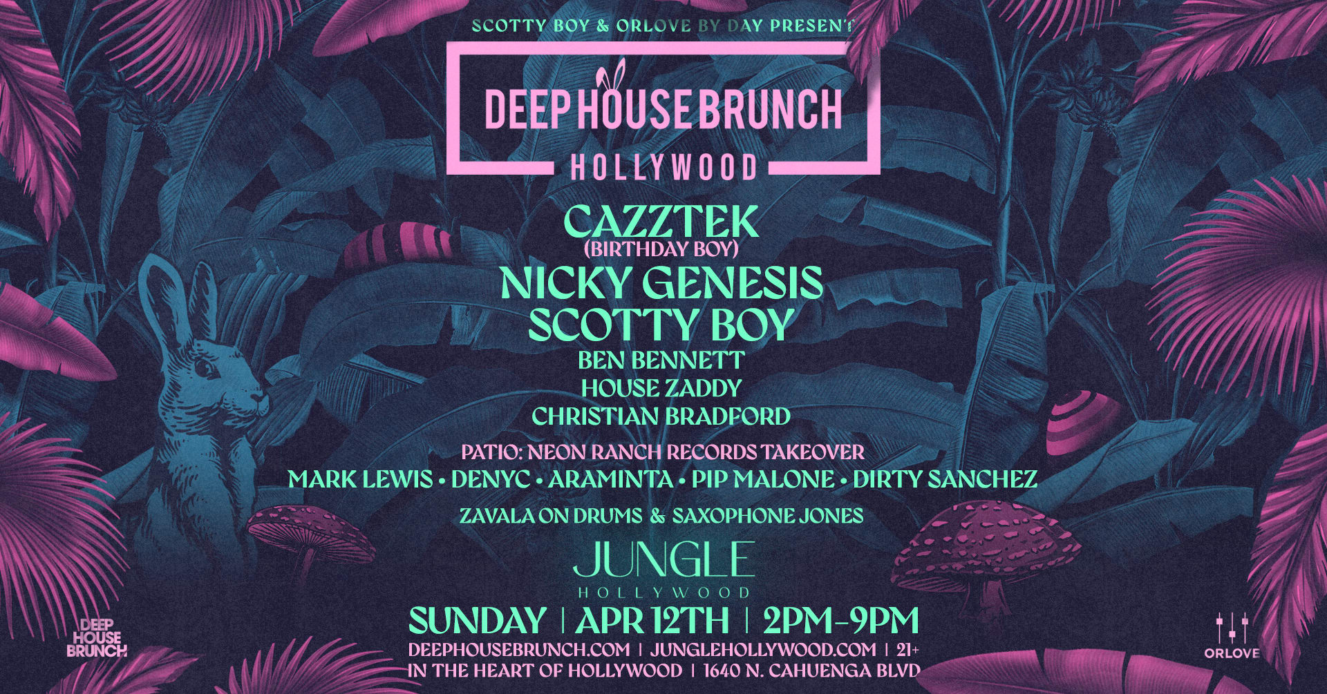 Deep House Brunch Hollywood | Sun 4/12