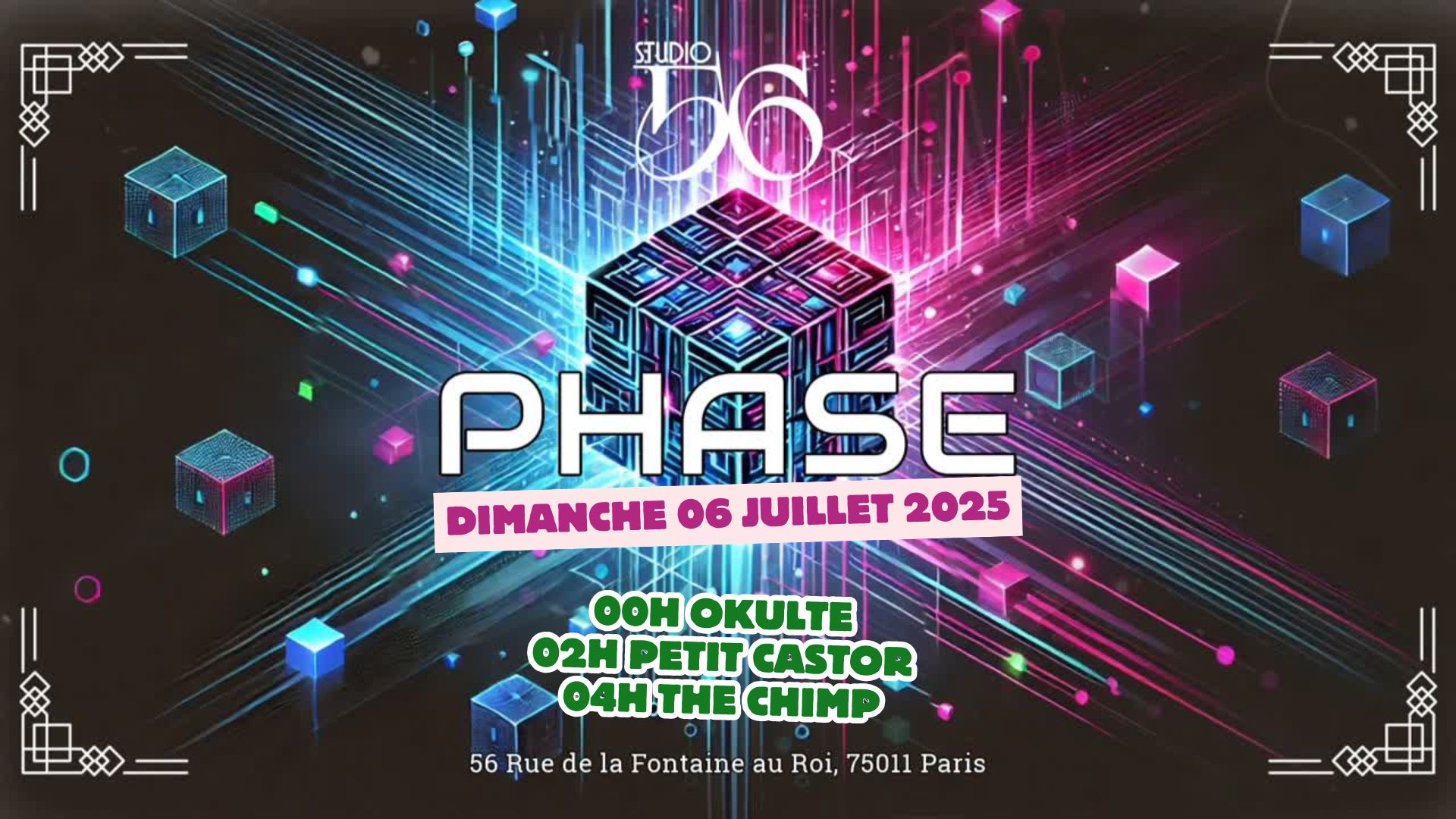 Phase W/ Okulte, Petit Castor & The Chimp