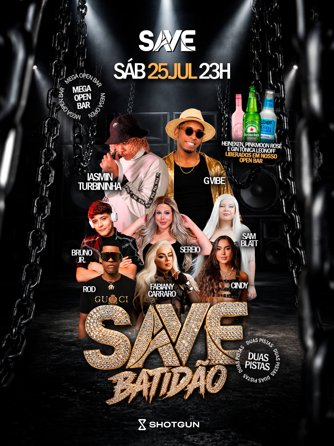 Save - Batidão | Mega Open Bar | 2 Pistas