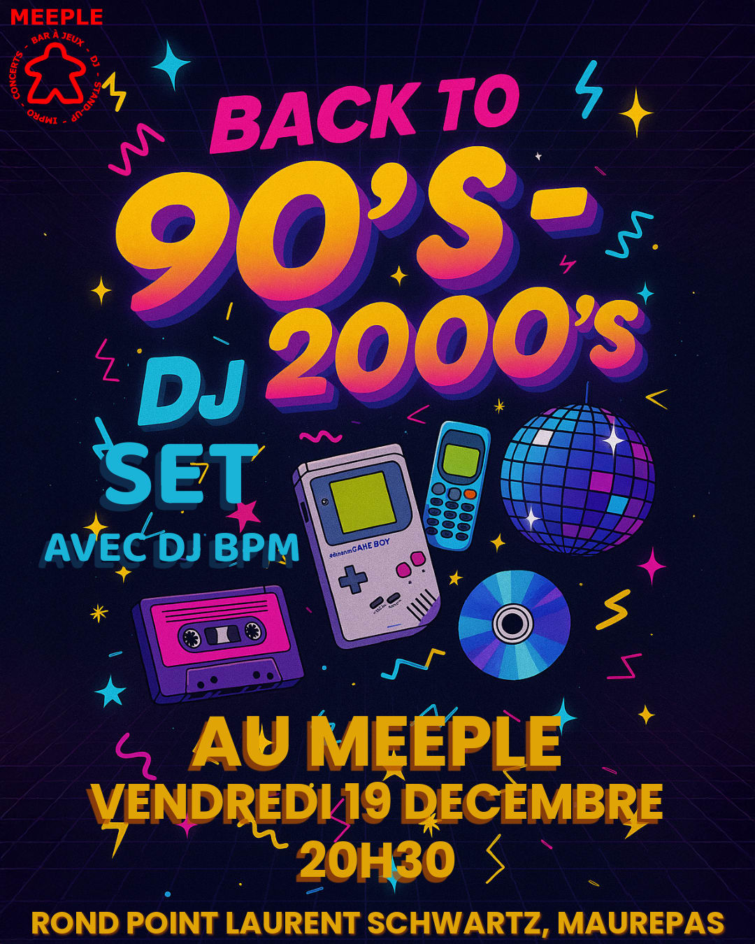 Soirée Back To 90's - 2000's Au Meeple