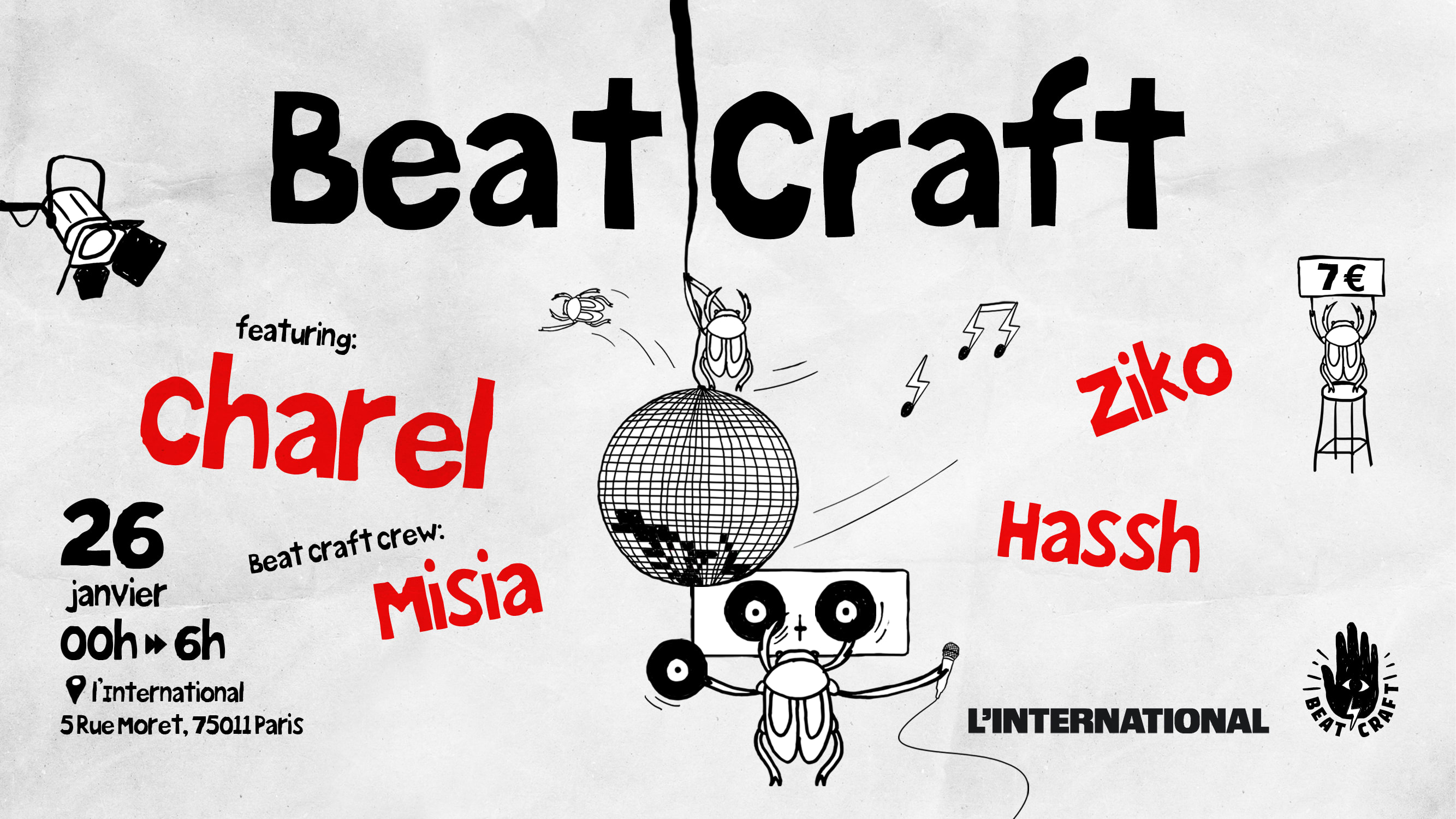Beat Craft @ L'international / Charel, Misia, Hassh, Ziko