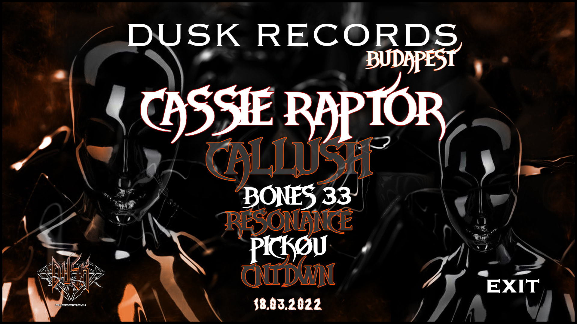 Dusk Budapest W/Cassie Raptor, Callush, Resonance, Pickøu, Bones33