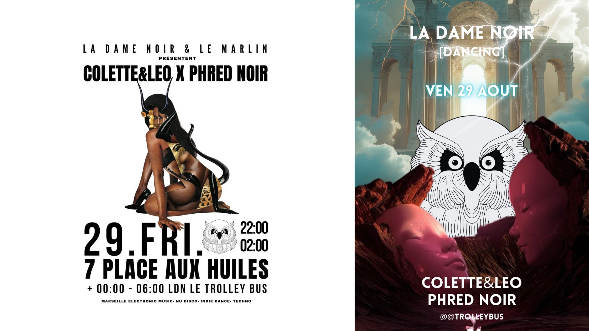 Colette&Leo + Phred Noir @ Le Marlin+La Dame Noir/Trolleybus