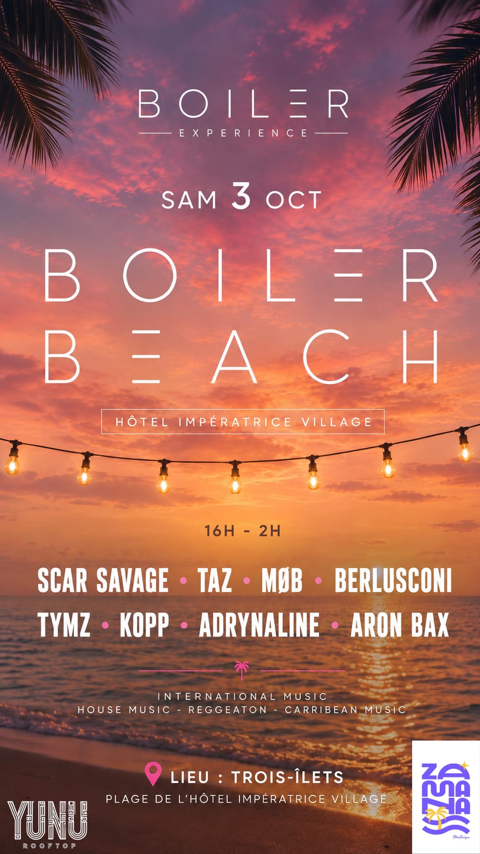 Boiler Beach Opening Saison 2026-2027