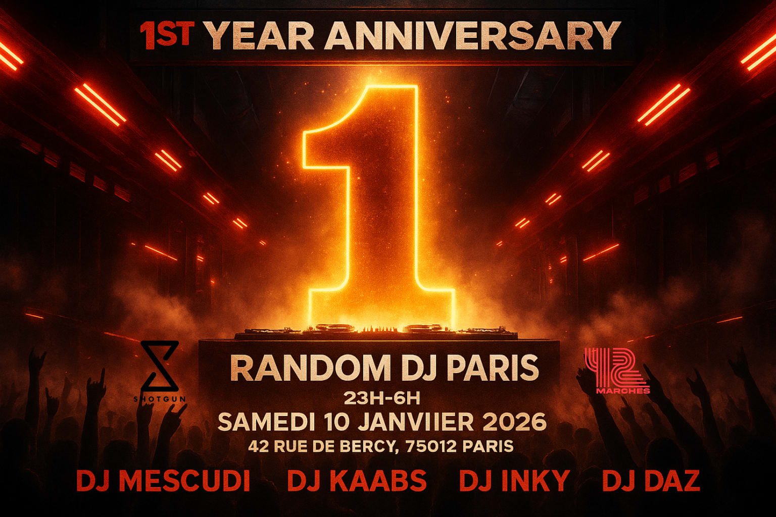1 Year Anniversary – Random Dj Paris X 42 Marches