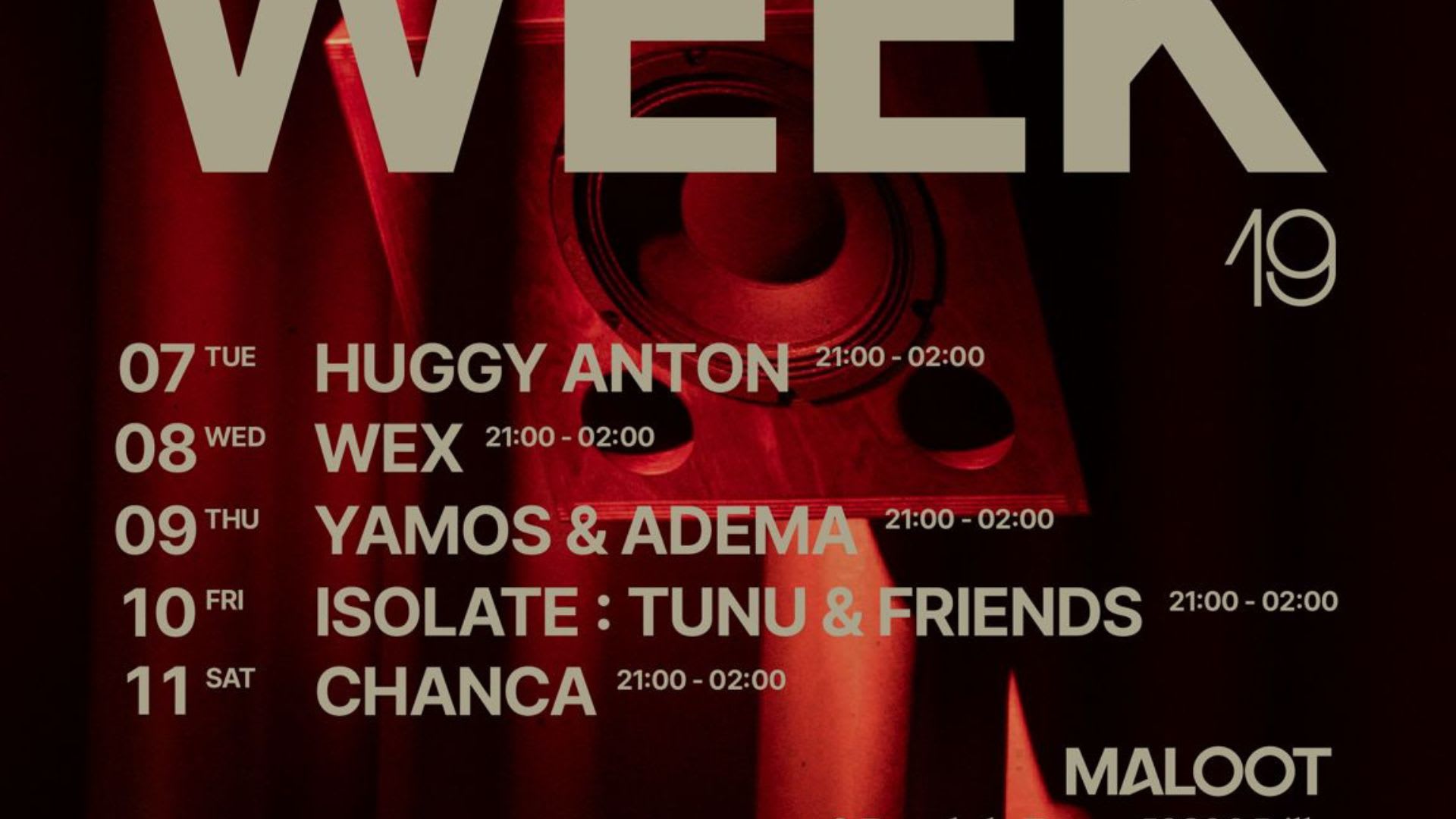 Week 19 : Agenda