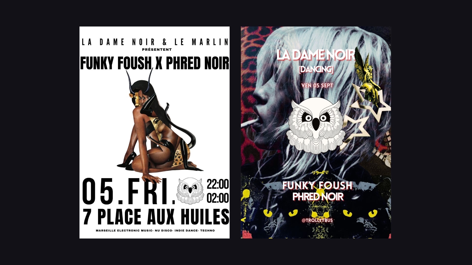 Funky Foush & Phred Noir @ Le Marlin+La Dame Noir/Trolleybus