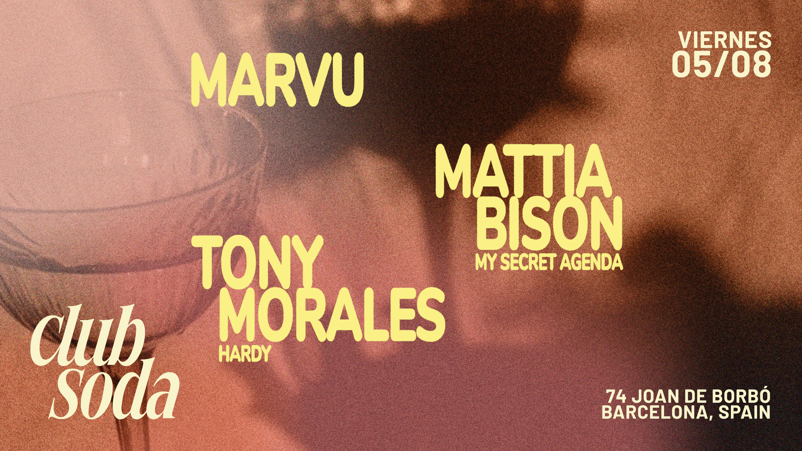 Club Soda Presents Marvu, Mattia Bison & Tony Morales