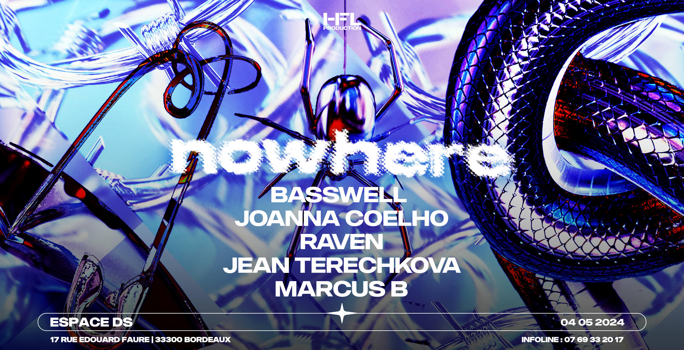 Nowhere W/ Basswell / Raven / Joanna Coelho/Jean Terechkova