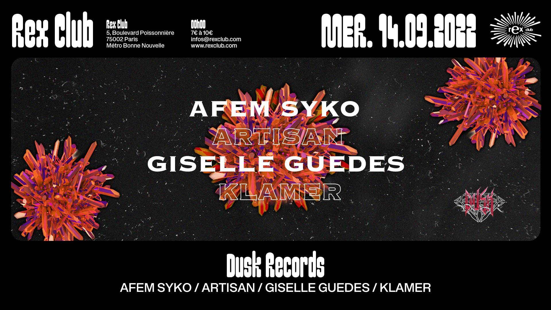 Dusk Records: Afem Syko, Artisan, Giselle Guedes, Klamer