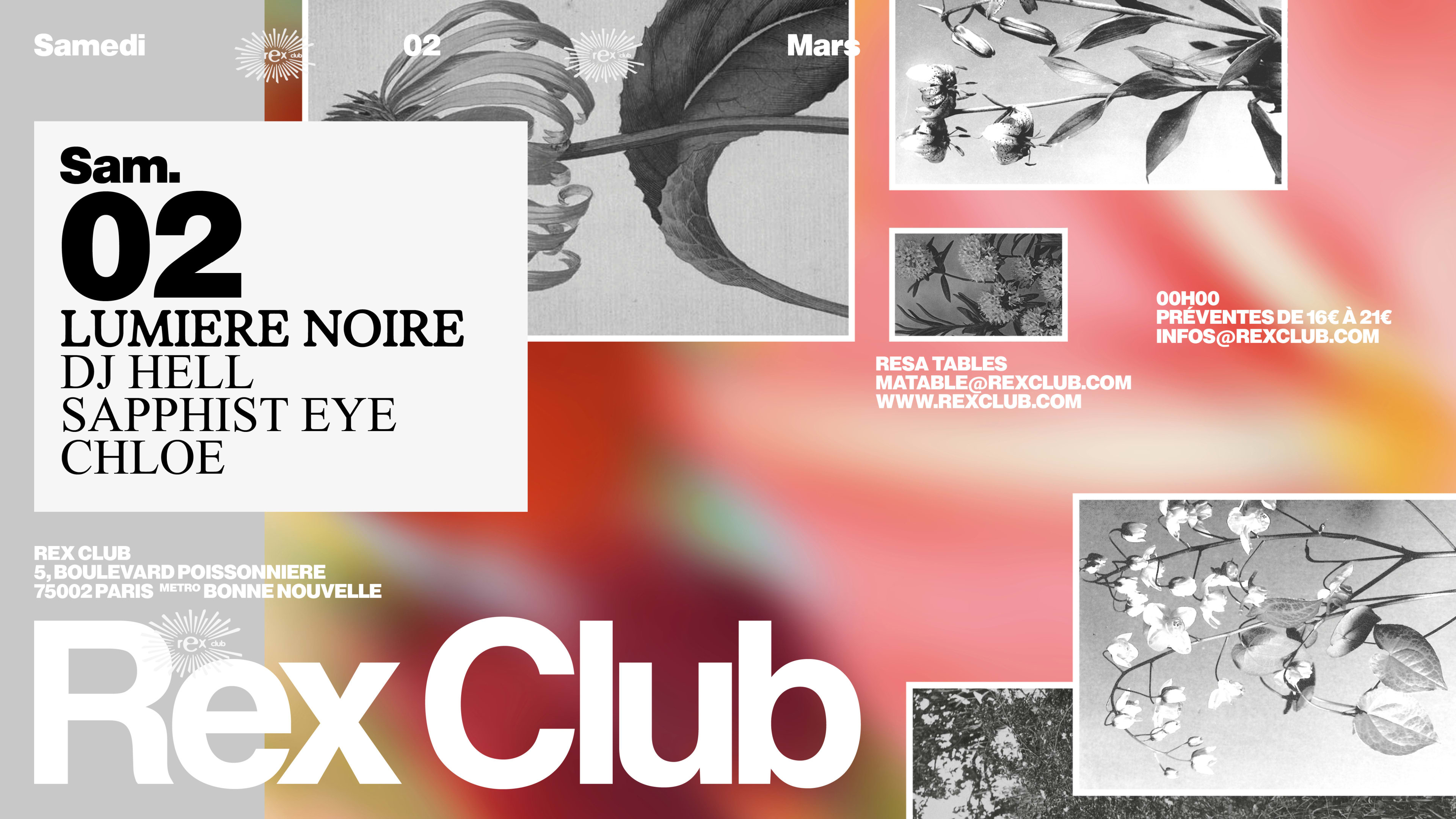 Lumière Noire: Dj Hell, Sapphist Eye, Chloé