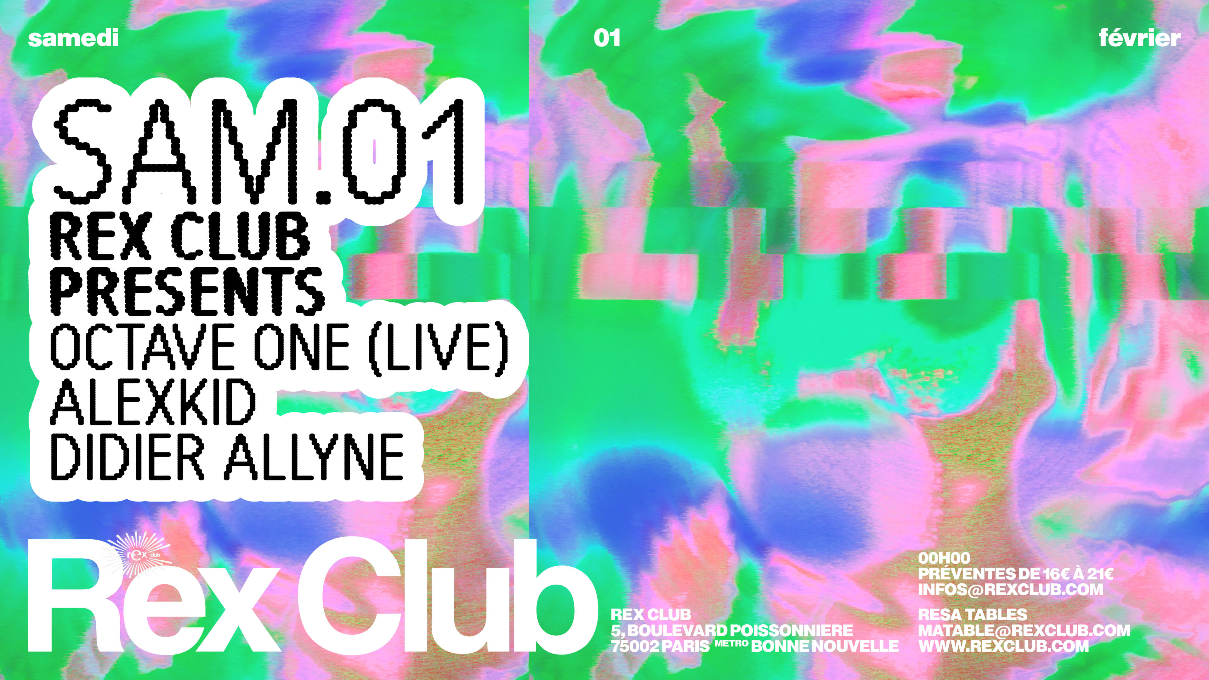 Rex Club Presents: Octave One Live, Alexkid, Didier Allyne