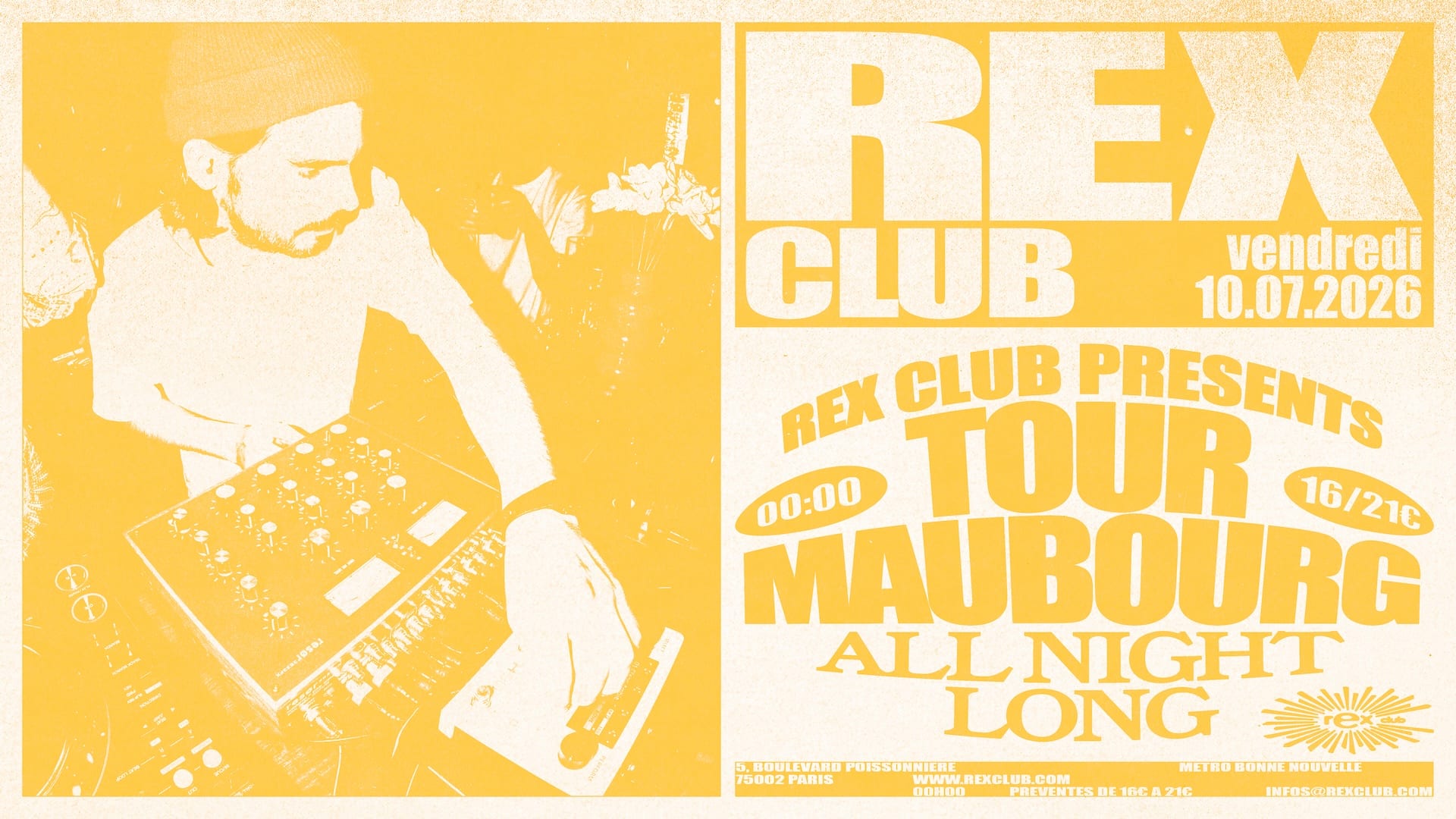 Rex Club Presents: Tour-Maubourg All Night Long