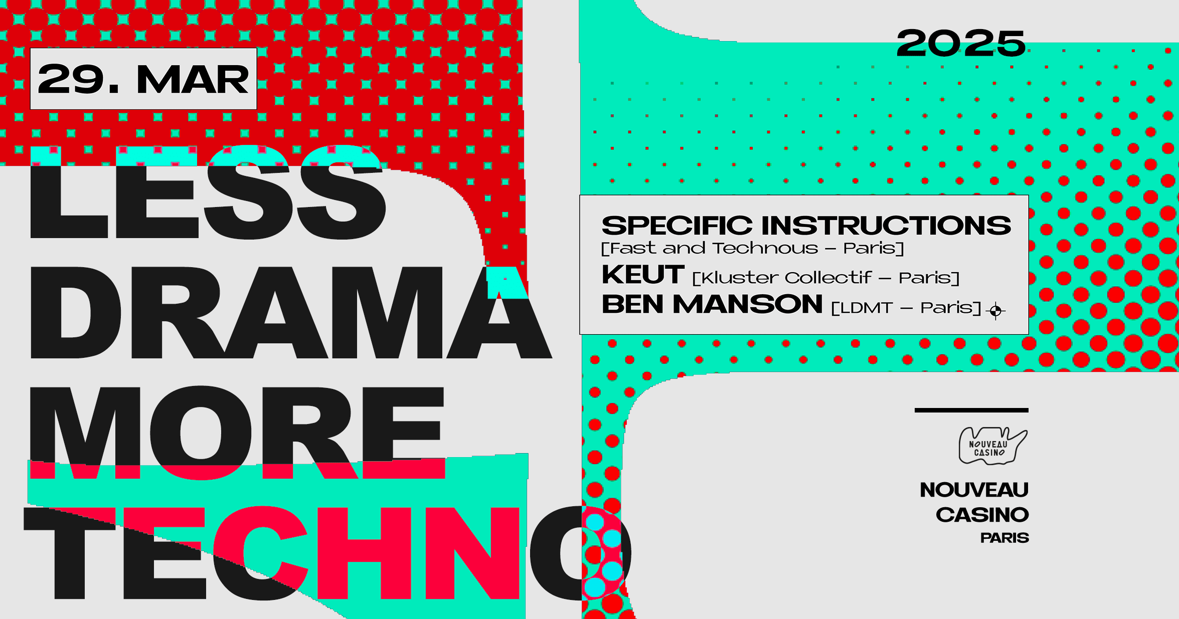 Less Drama More Techno W/ Specific Instructions & Keut