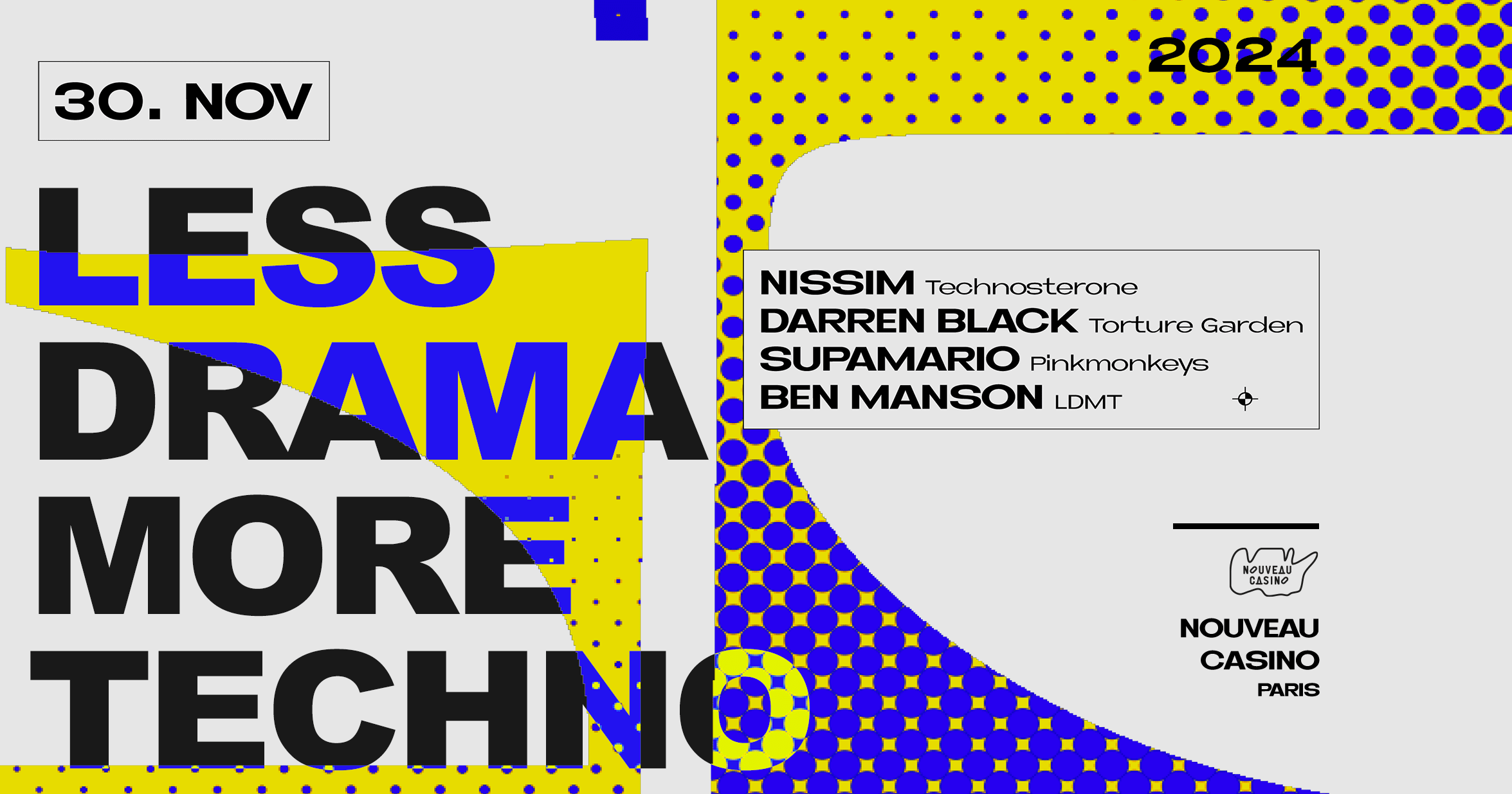 Less Drama More Techno W/ Darren Black, Supamario,...