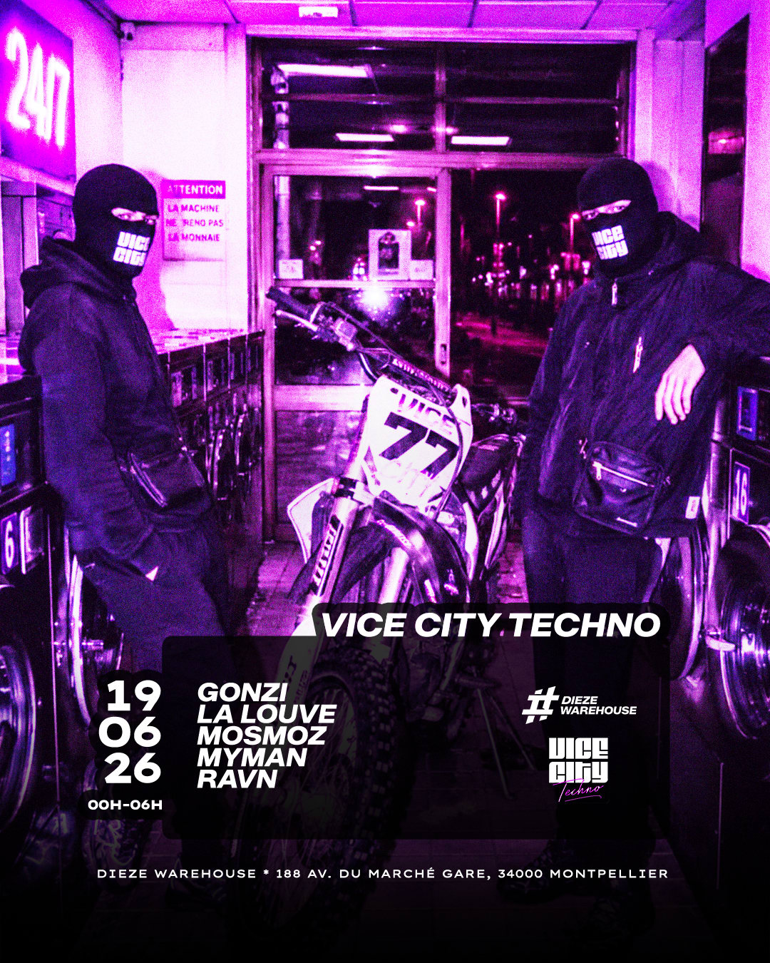 Vice City X Dieze : Gonzi, Mosmoz, La Louve, Ravn, Myman