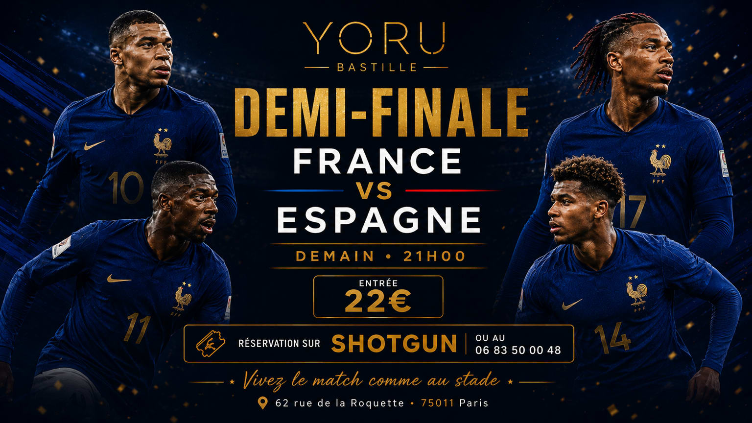 Demie Finale Coupe Du Monde France-Espagne