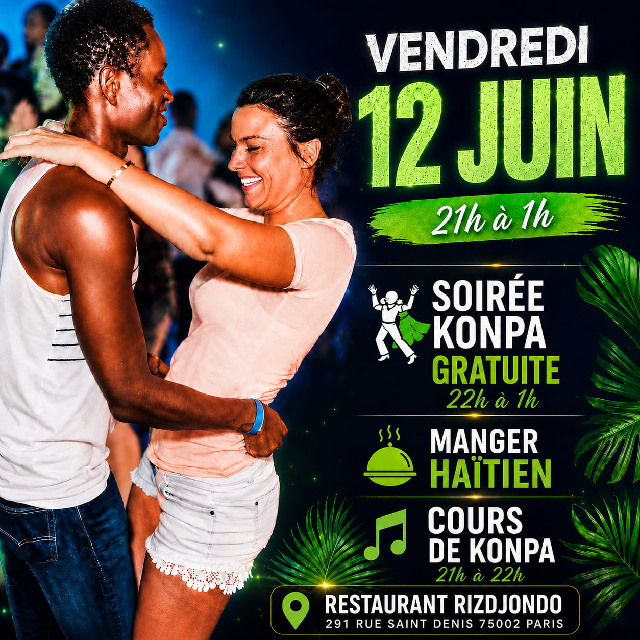 Soirée Antillaise Konpa Gratuite À Paris