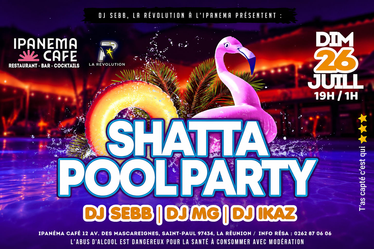 Shatta Pool Party Ipanema Juillet 2026
