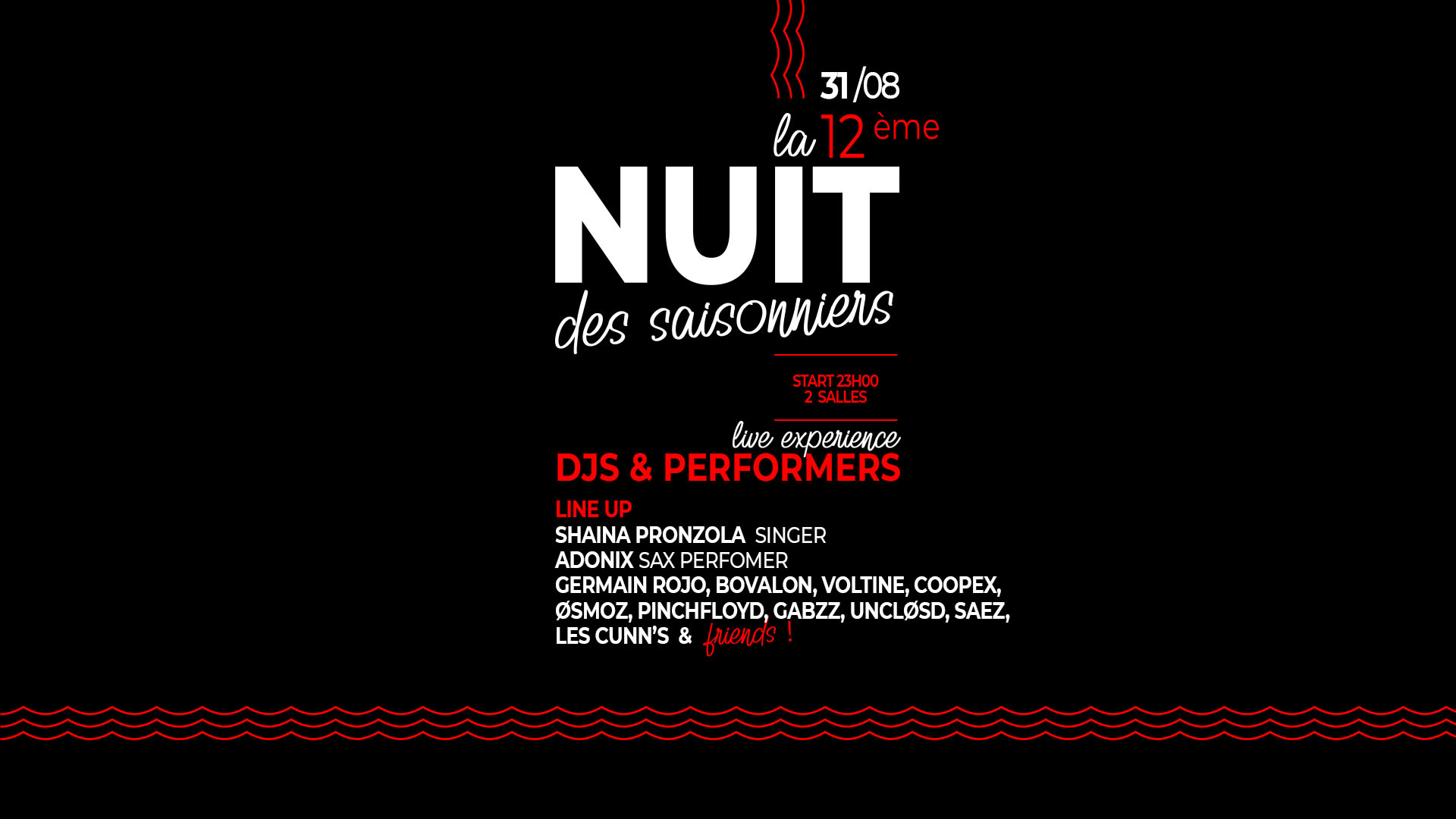 31/08 : 12ème Nuit Des Saisonniers