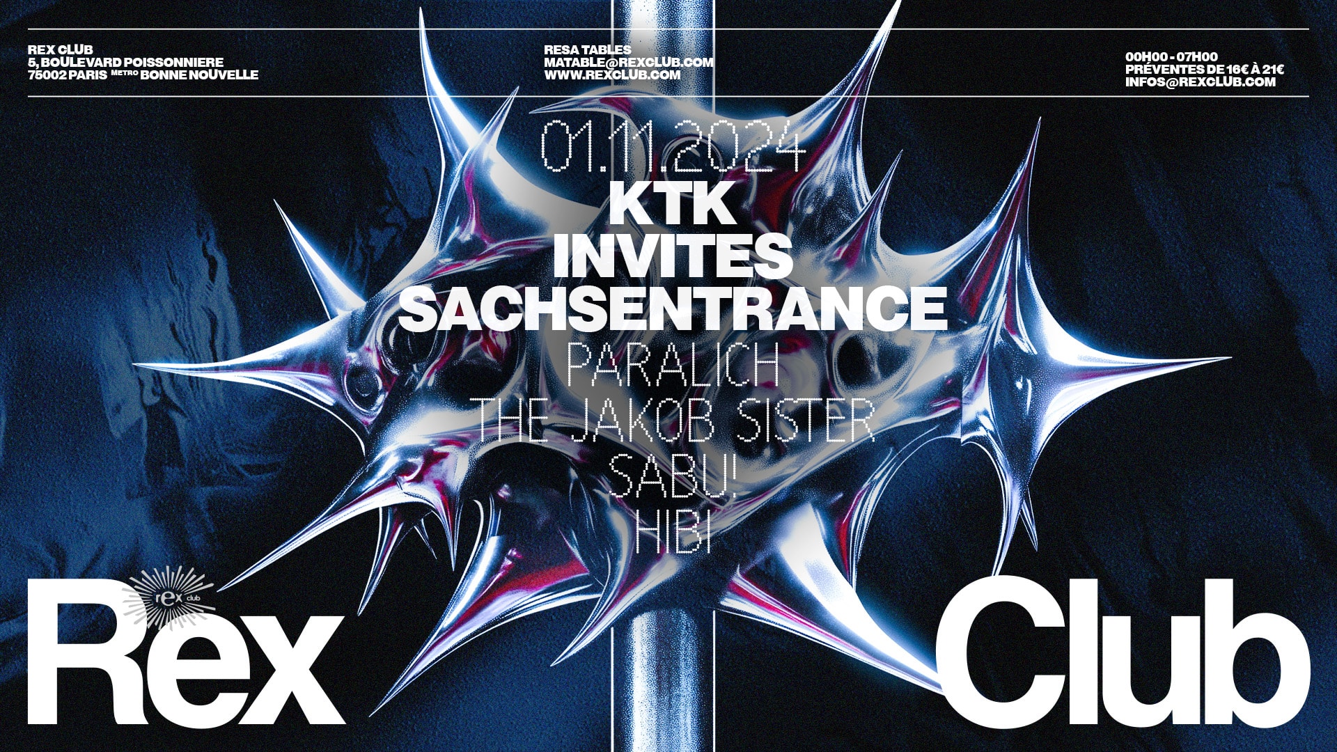 Ktk Invite Sachsentrance: Paralich, The Jakob Sister & More
