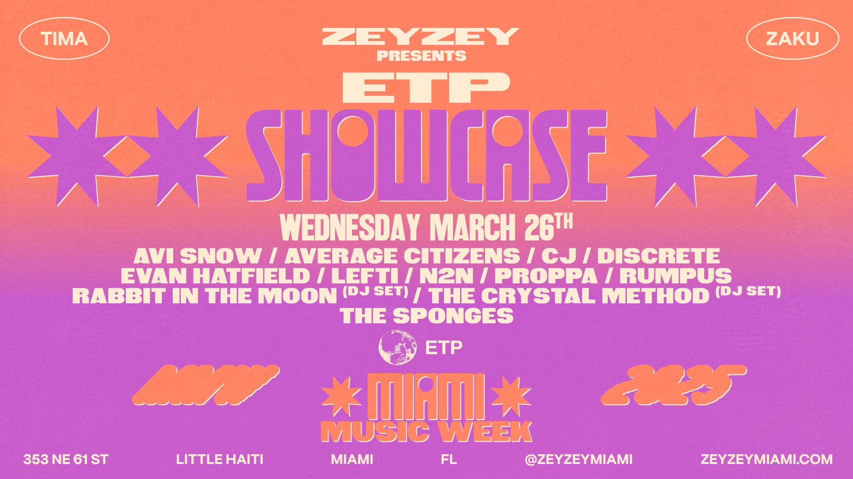 Zeyzey Presents: Etp Miami Music Week Showcase