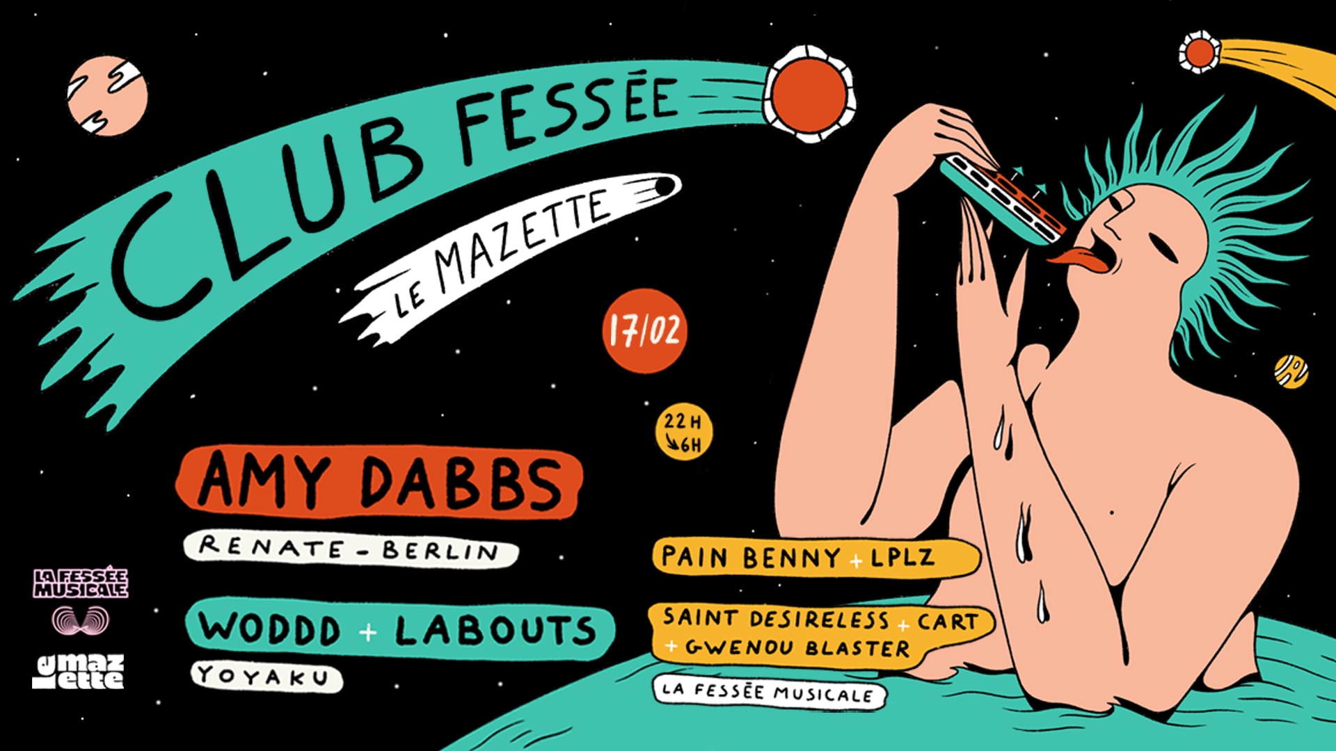 Club Fessée • Amy Dabbs (Renate), Woddd + Labouts (Yoyaku)