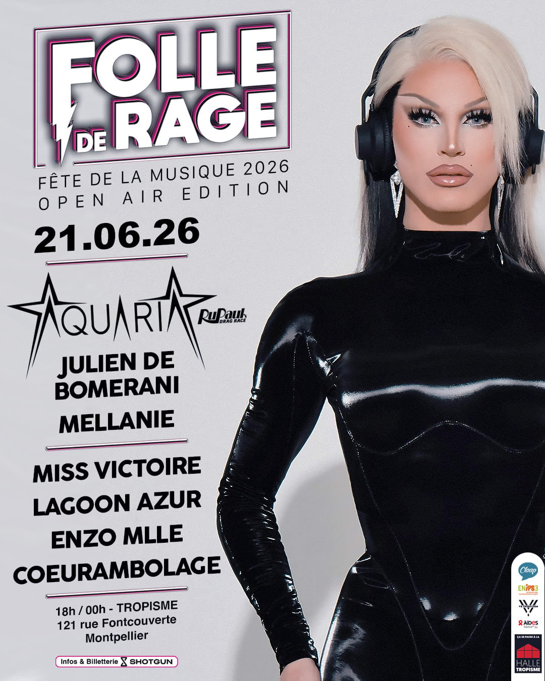 Dim 21/06 - Folle De Rage X Tropisme : Fete De La Musique !