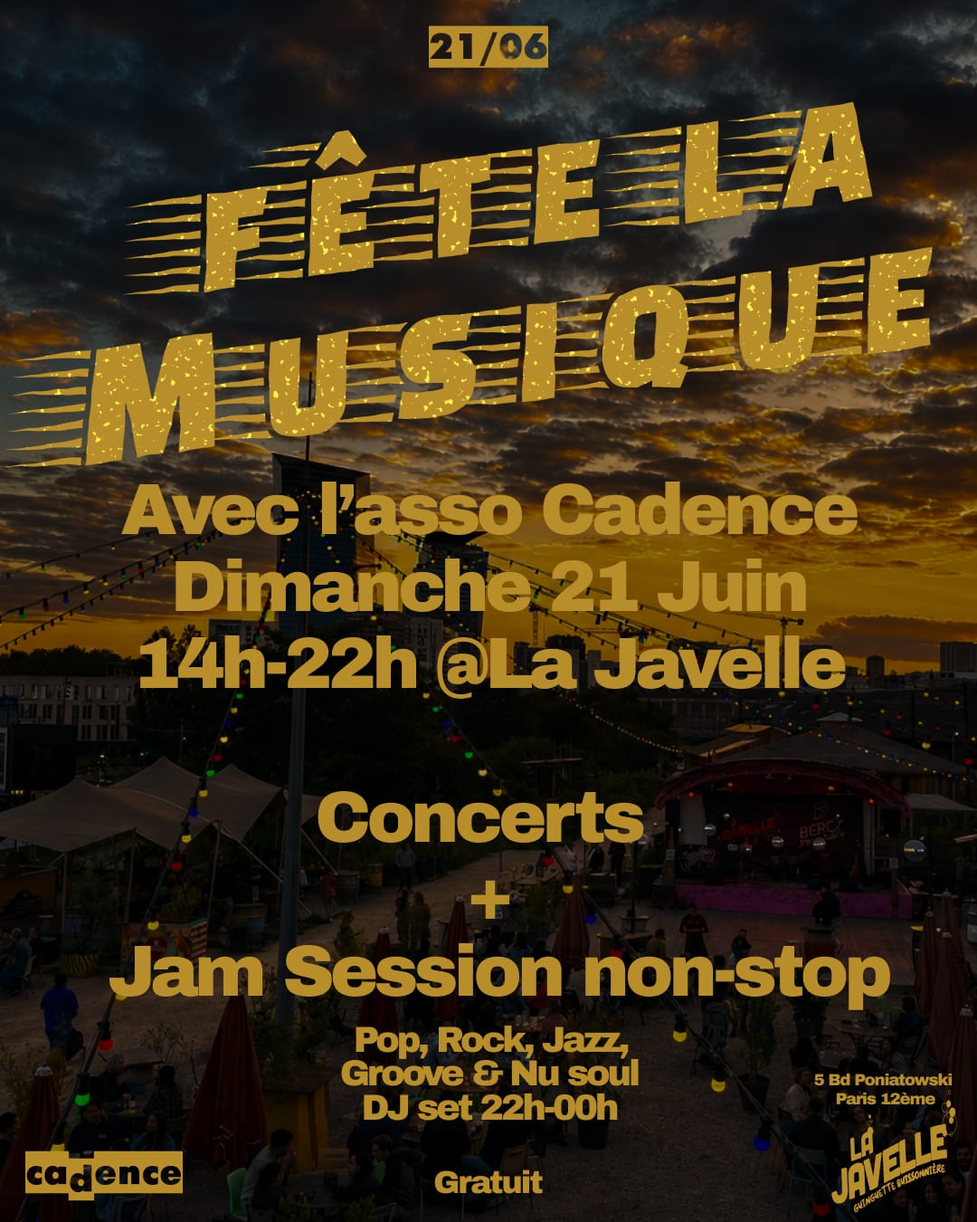 Fête De La Musique 2k26 : Cadence X La Javelle