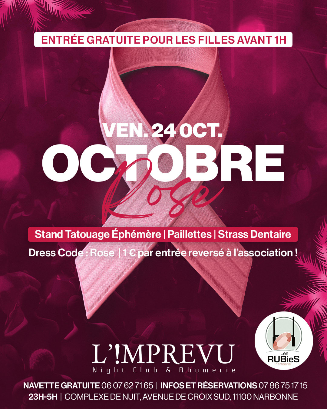 Vendredi 24/10 - Octobre Rose