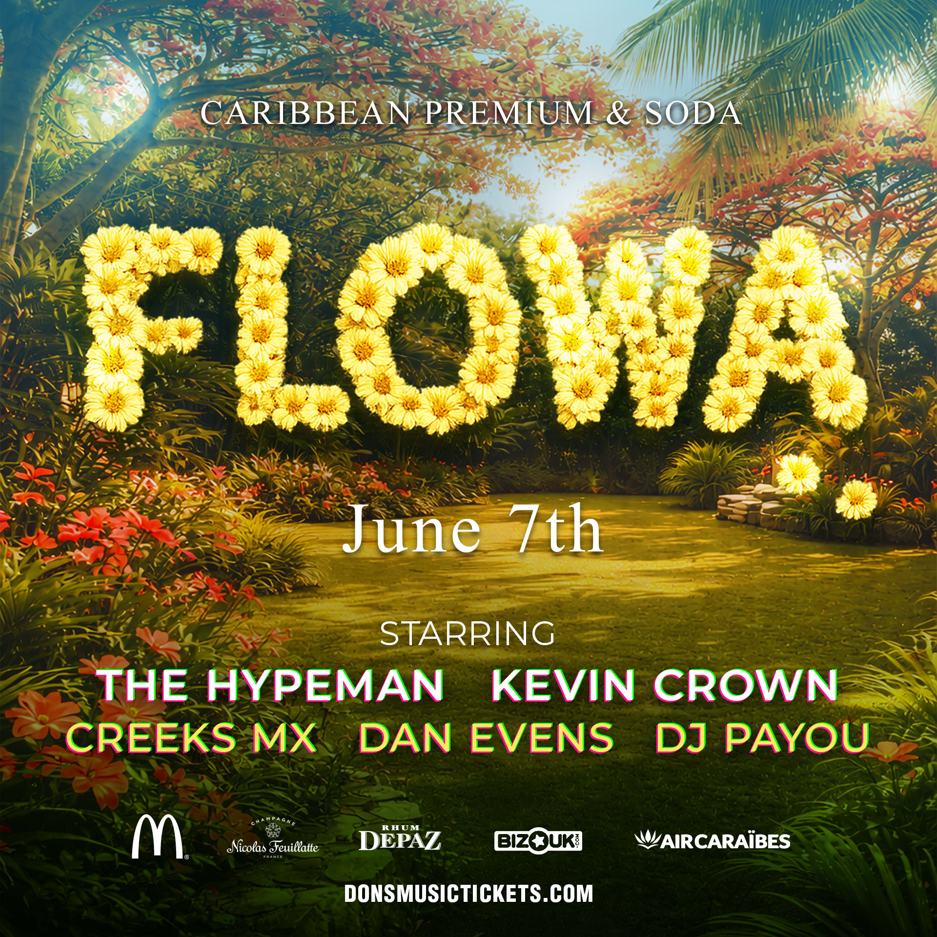 "Flowa" Caribbean Premium & Soda