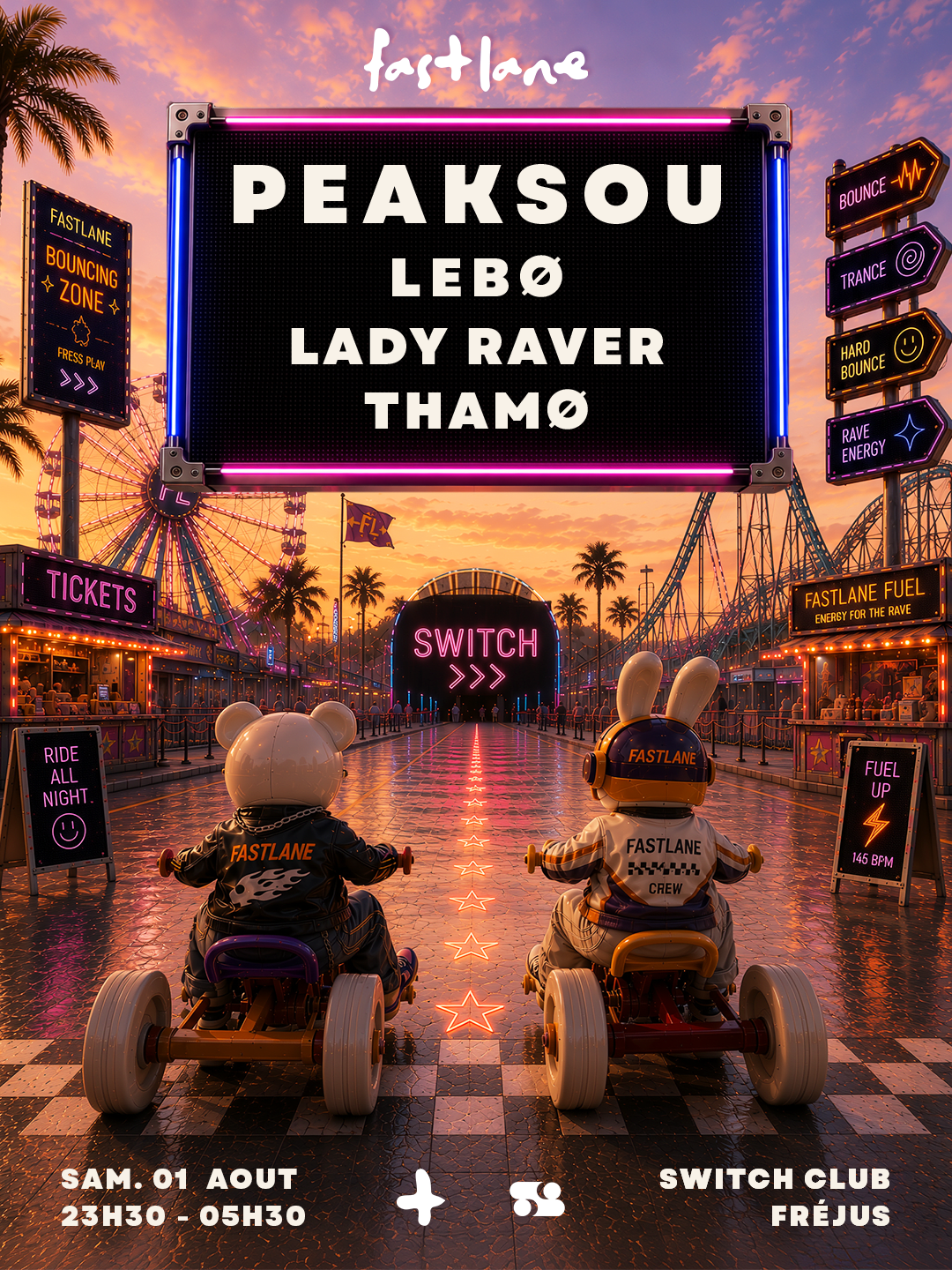 Switch To Peaksou, Lebø, Lady Raver, Thamø