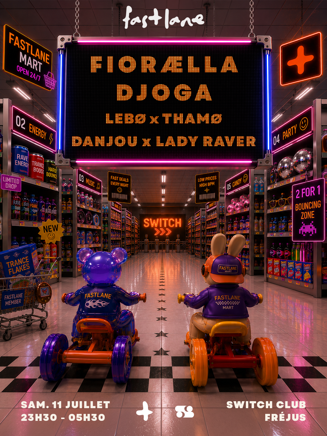 Switch To Fastlane - Fiorælla - Lady Raver- Djoga - Lebø