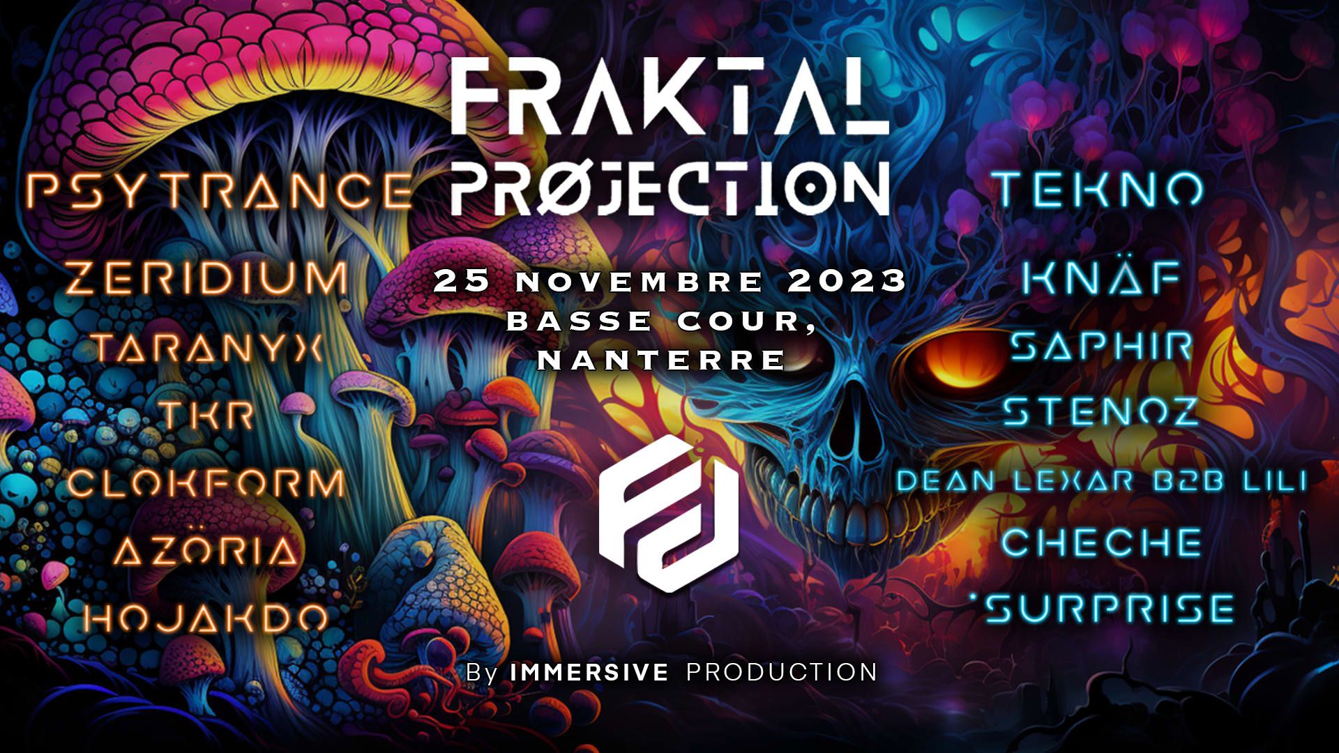 Fraktal Prøjection #5 - 2 Scènes : Tekno Vs Psytrance