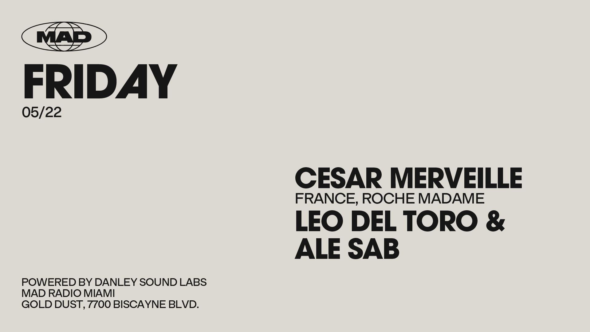 Special Guest: Cesar Merveille, Leo Del Toro & Ale Sab