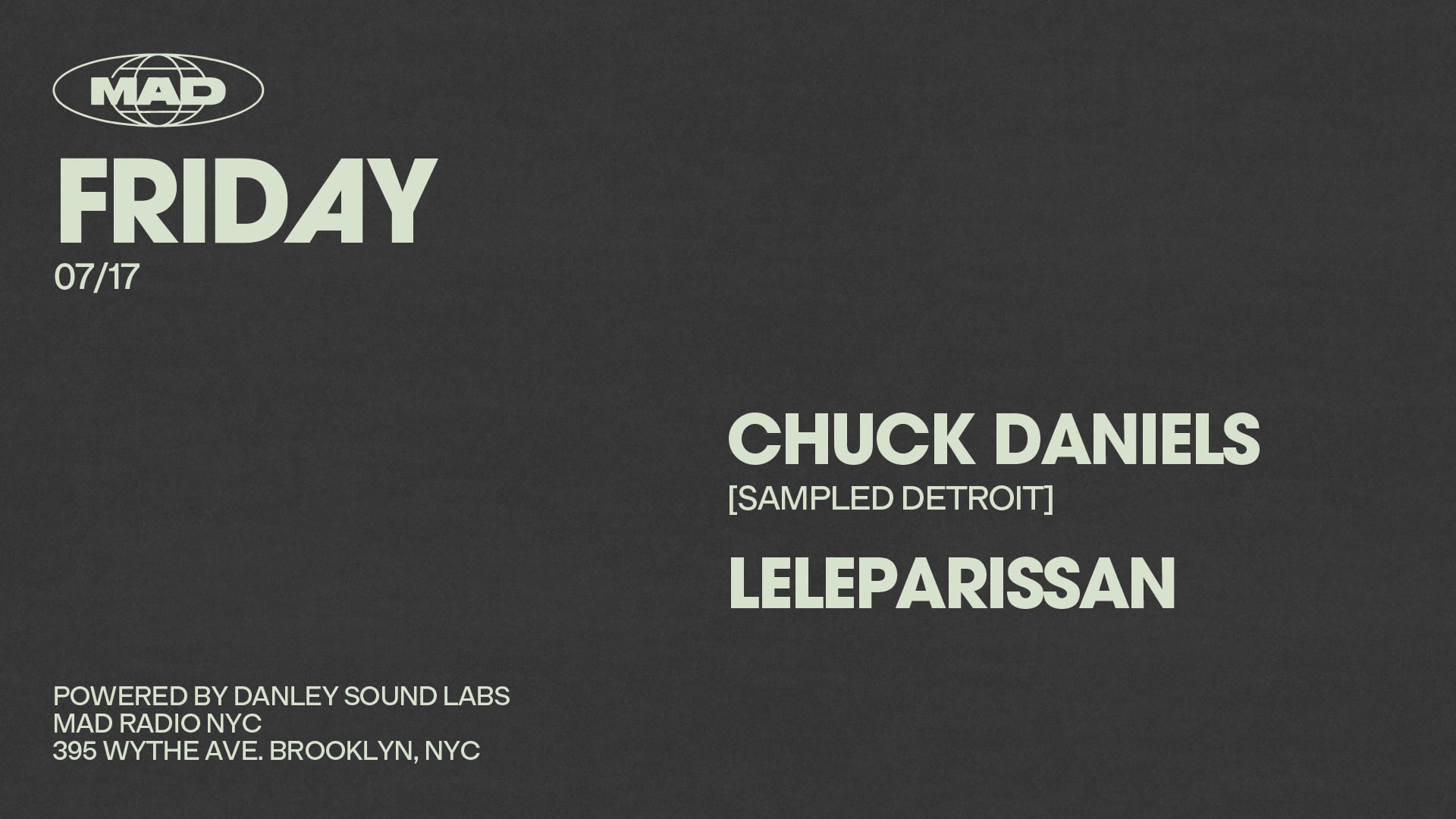 Special Guest: Chuck Daniels / Leleparissan