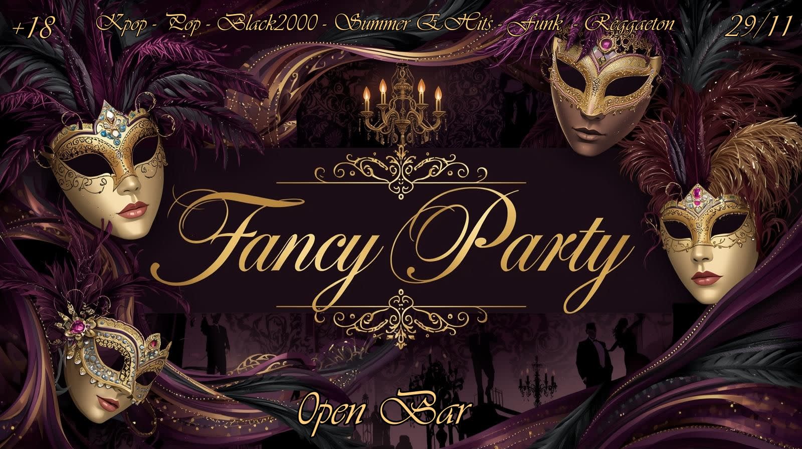 Fancy Party - Baile De Máscaras - Open Bar - Fancymask