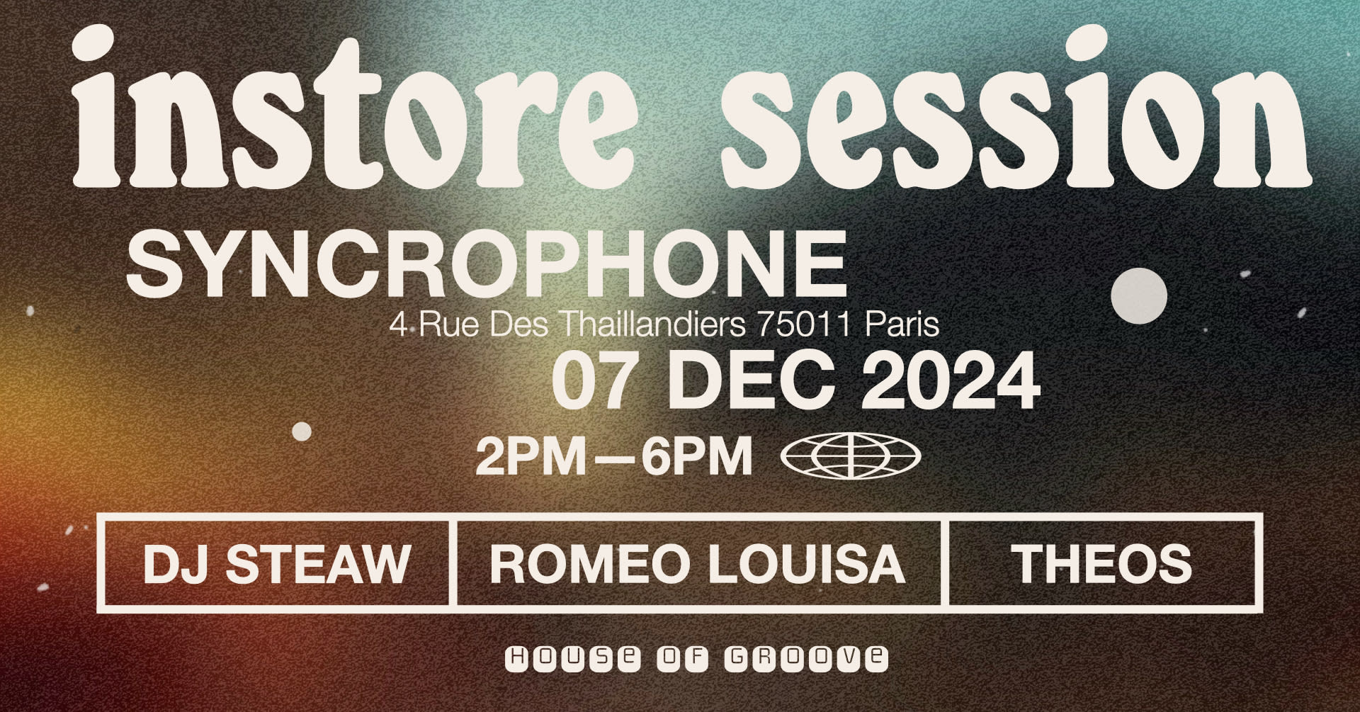 [Vinyl Shop] Instore Dj Set : Roméo Louisa, Dj Steaw, Theos