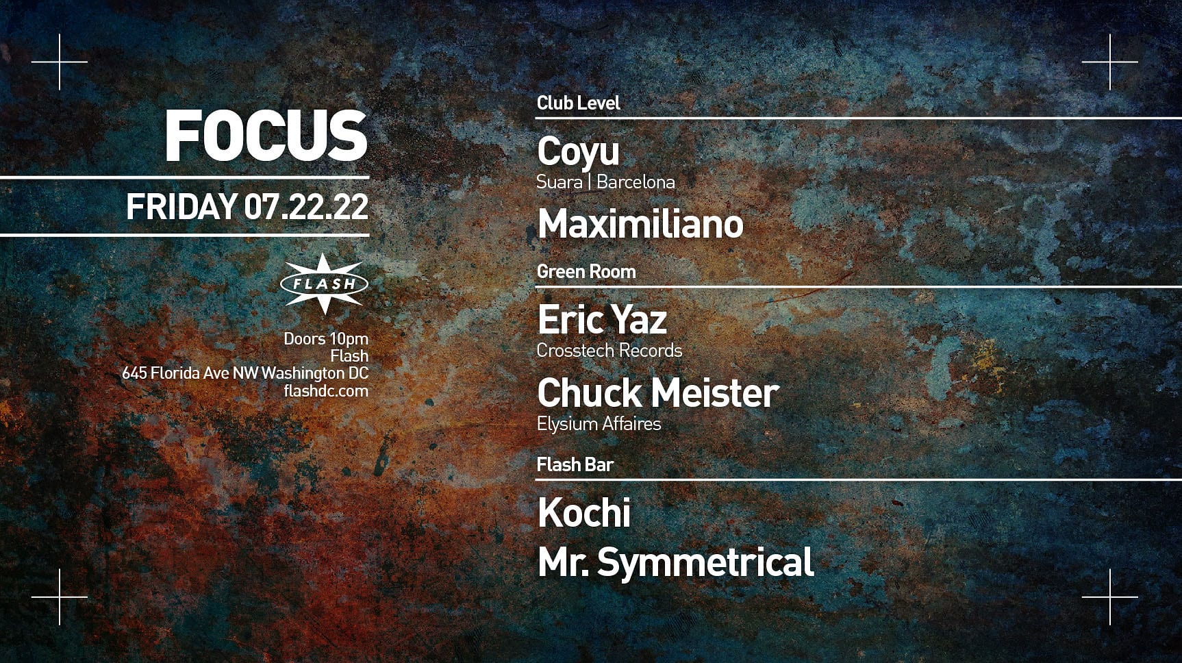Focus: Coyu - Maximiliano - Eric Yaz - Chuck Meister 