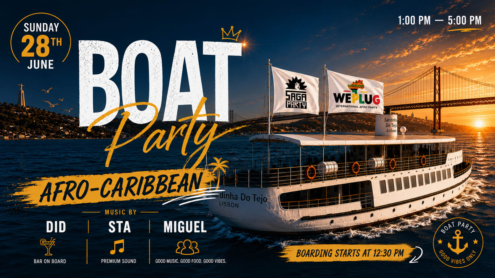 Boat Party Lisbon We Plug X Saga Party Part 3