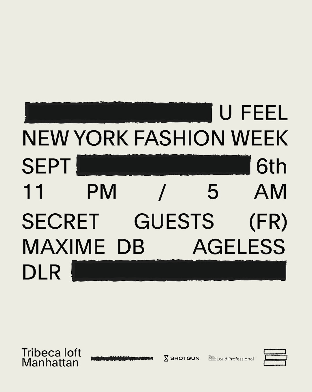 U Feel With Secret Special Guests, Maxime Db, Ageless & Dlr