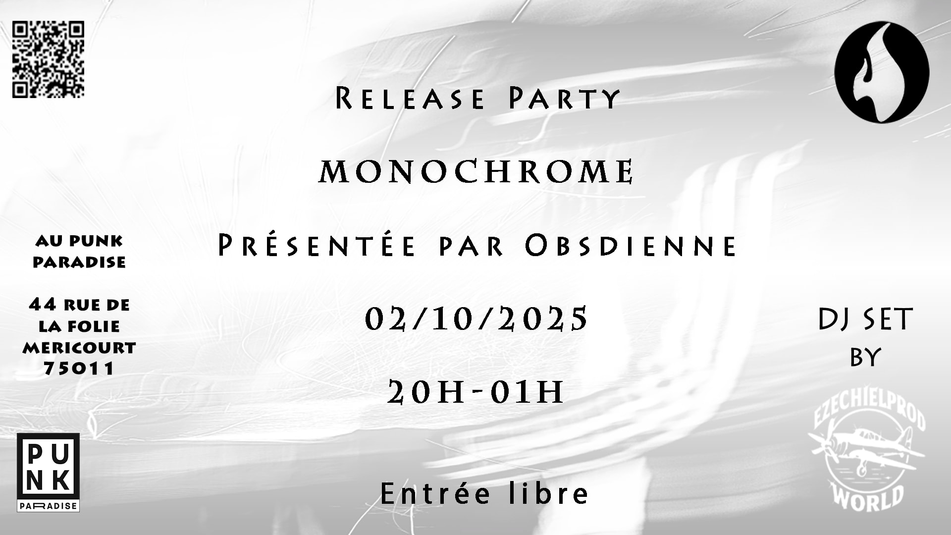 Obsidienne Release Party : Monochrome