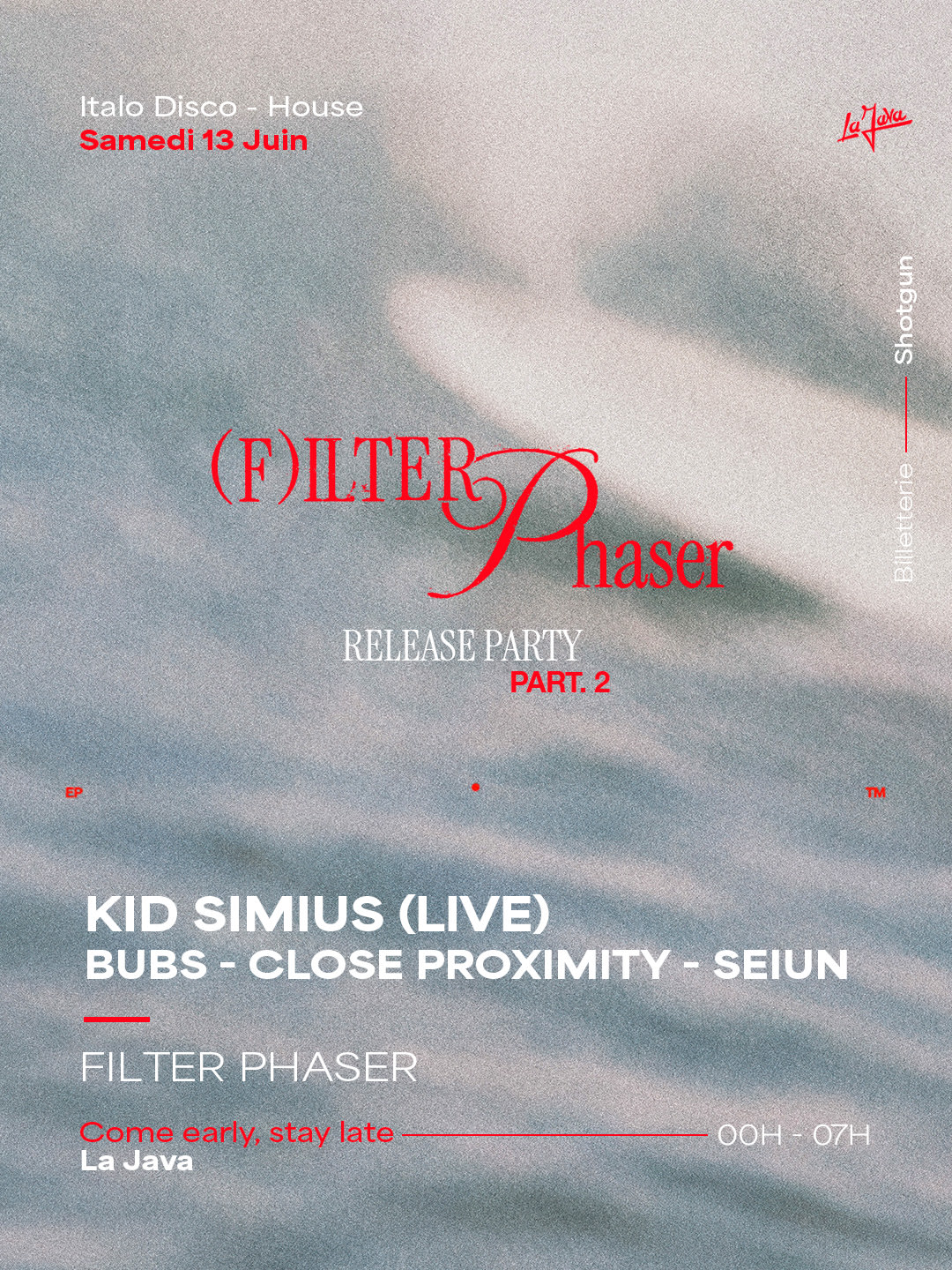 Kid Simius (Live), Bubs, Close Proximity & Seiun