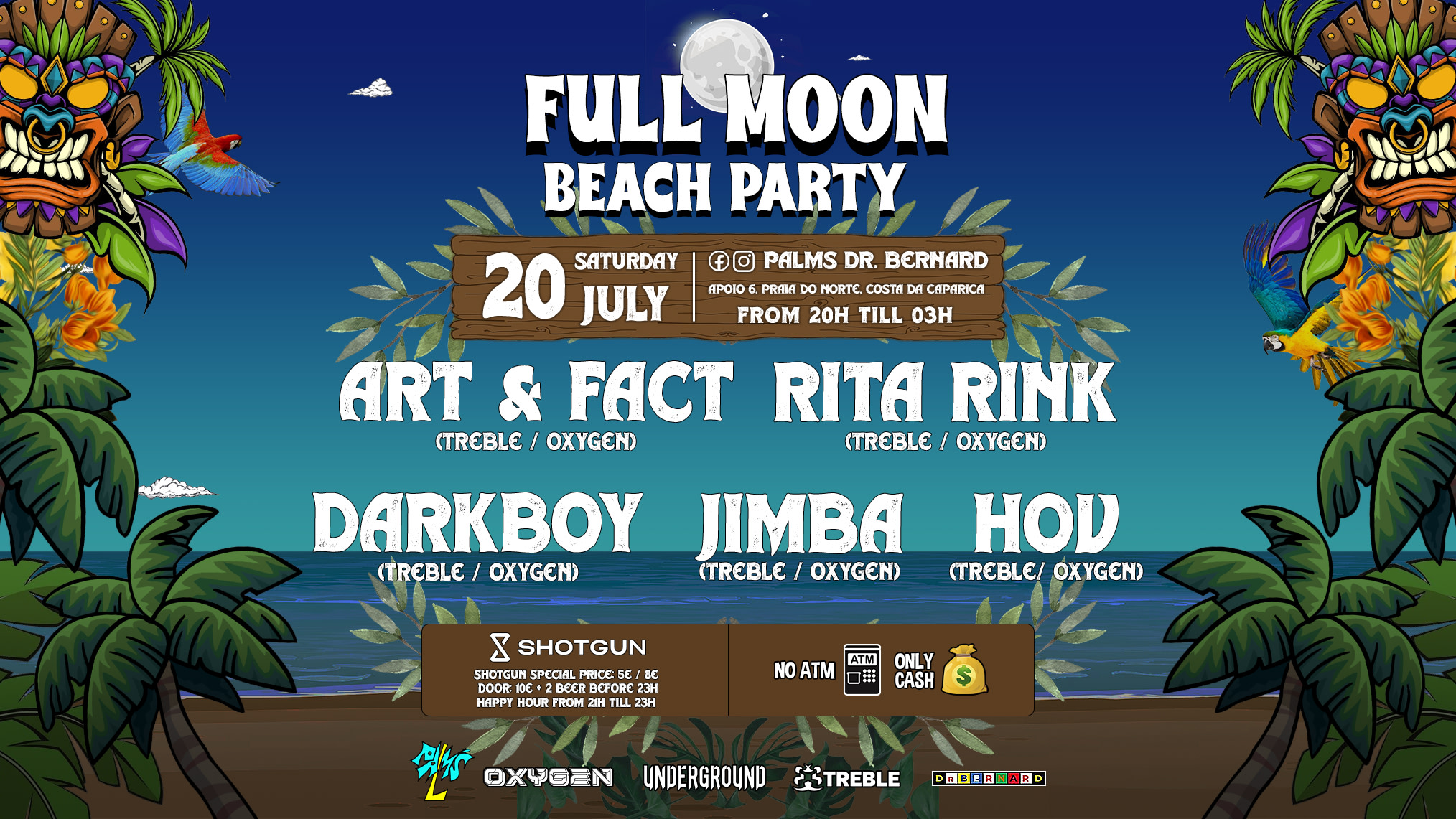 Oxygen & Underground Presents: Full Moon Beach Party