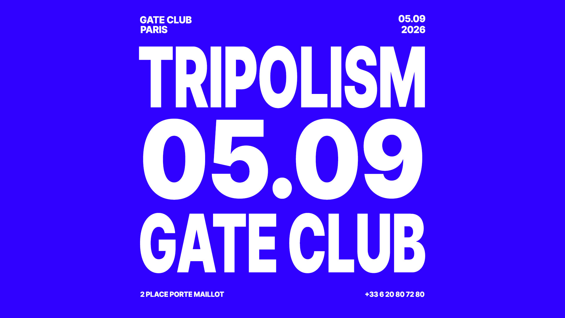 Tripolism At Gate Club Paris - Opening Weekend