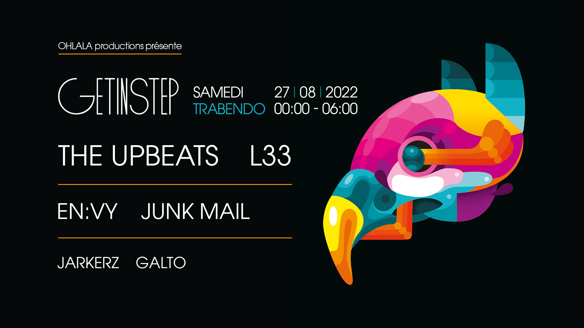 Get In Step : The Upbeats + L33 + En:Vy + Junk Mail + Jaykerz + Galto